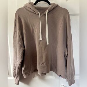 Glyder Vintage Oversized Cropped Hoodie: Linen- Size 2XL